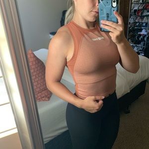 Nike Pro salmon colored crop tank